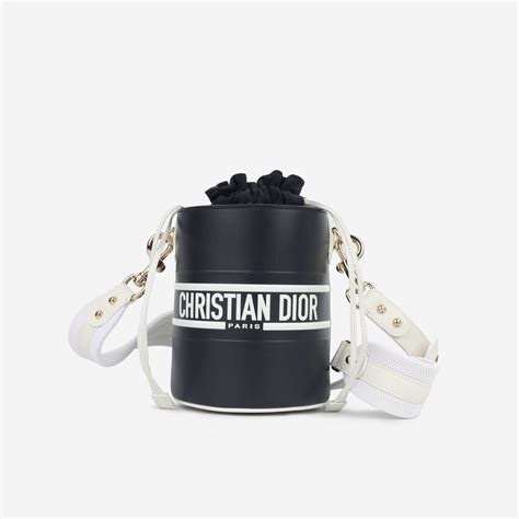 Micro Dior Vibe Bucket Bag White Calfskin